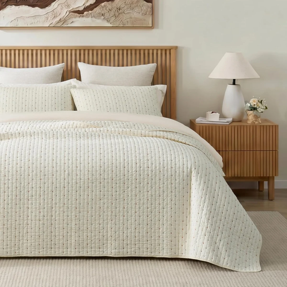 Amélie Home Cross Stitch Cotton Quilt Set Only $40.xx (Reg. $90)