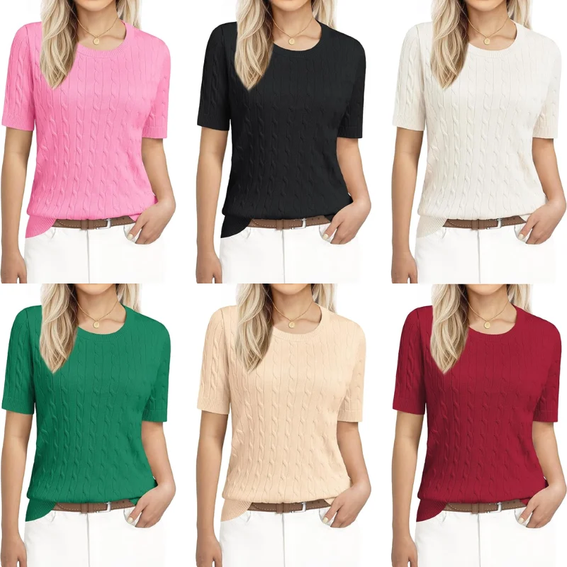 Women’s Short Sleeve Knit Sweater Deal: Save $8.xx at Amazon