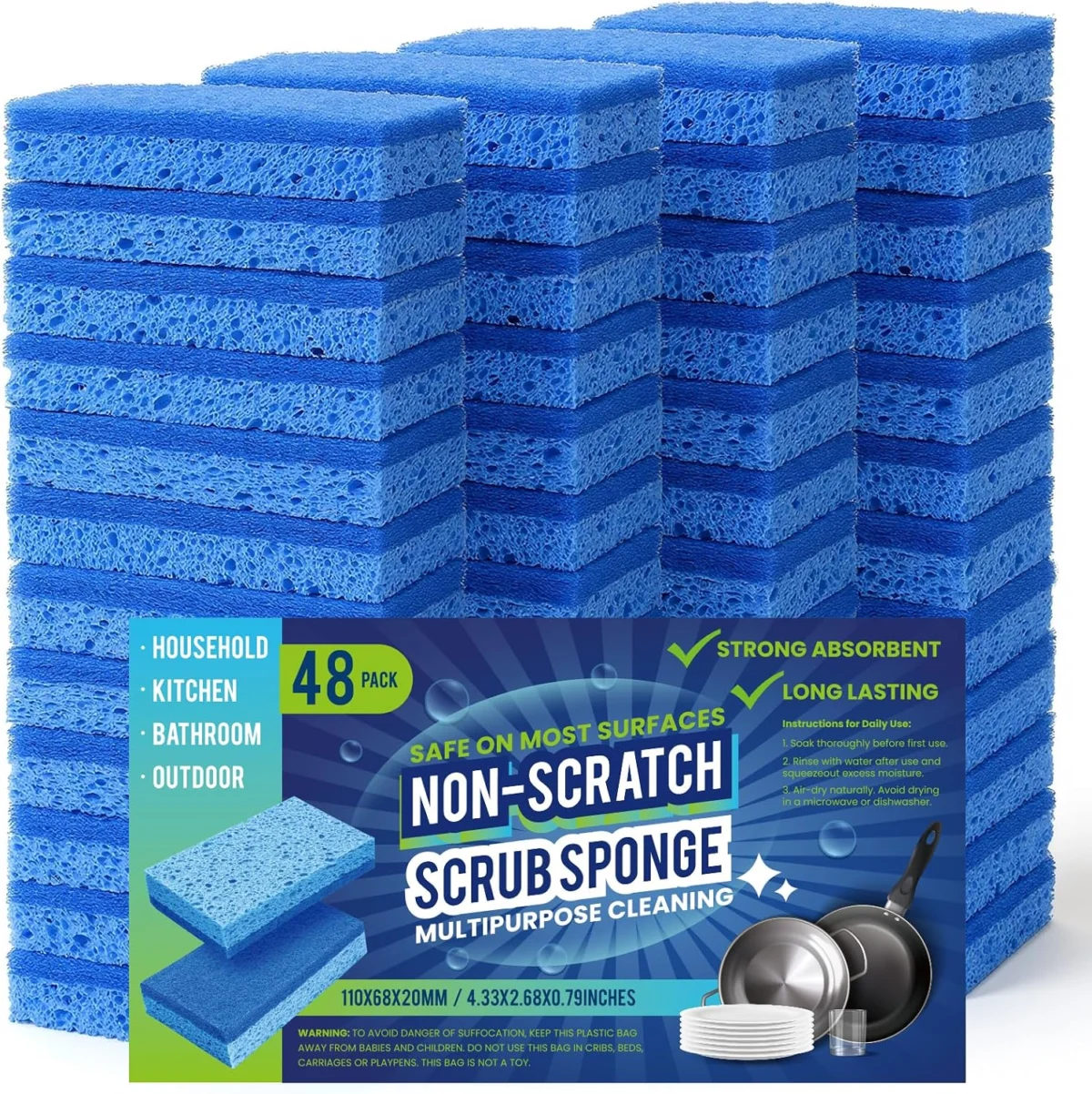 Metflavor Kitchen Scrub Sponges Only $9.xx (Reg. $30) at Amazon