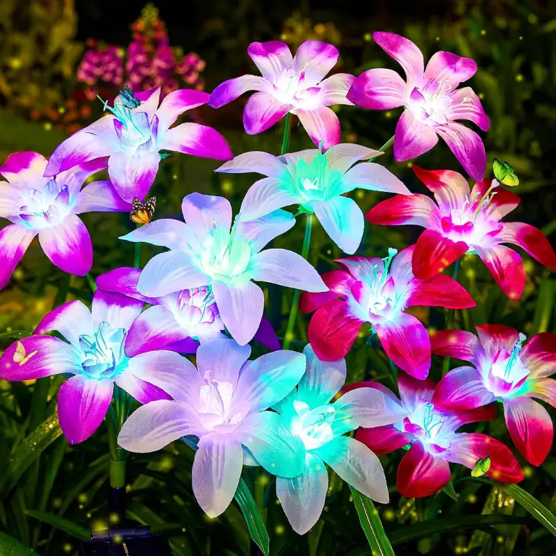 Blooming Lily Solar Flowers Light Deal: Save $11.xx at Amazon