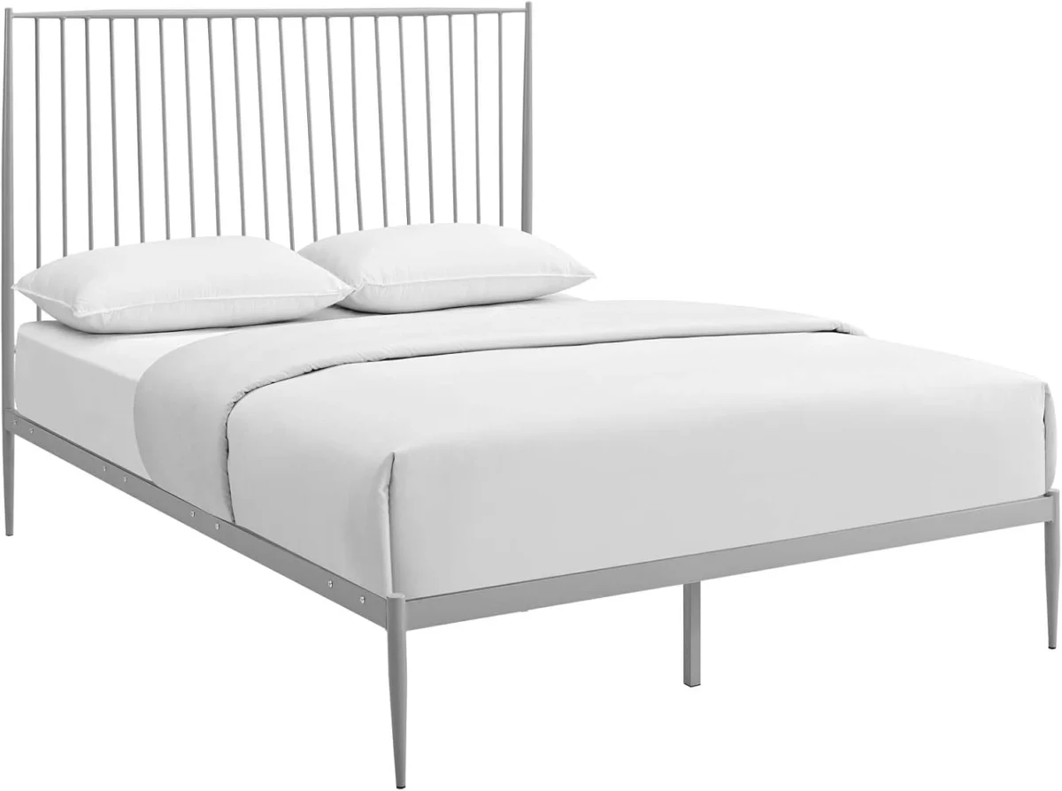 Modway Annika Steel Queen Platform Bed Only $94.xx with Free