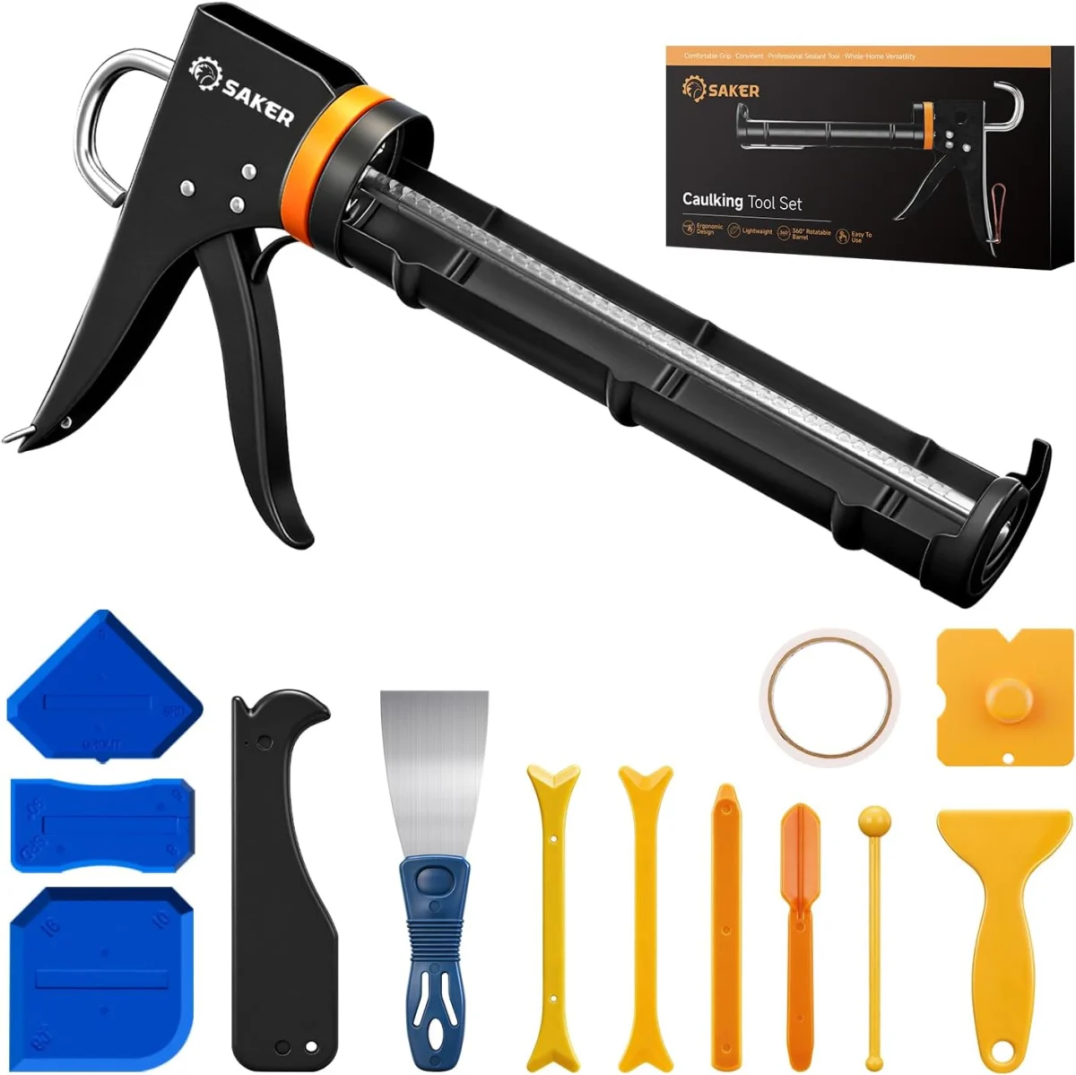 11-Piece Saker Caulk Gun Kit Only $9.xx (Reg. $18) at Amazon