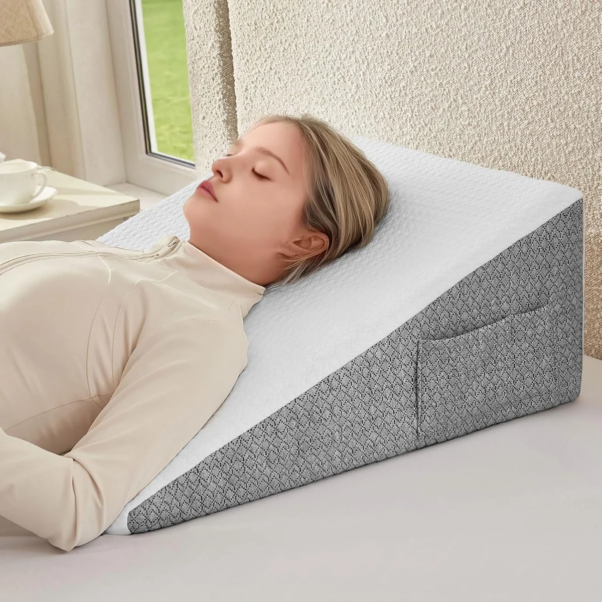 Nordjager Anti‑Slip Bed Wedge Pillow Only $20.xx (Reg. $40) at Amazon