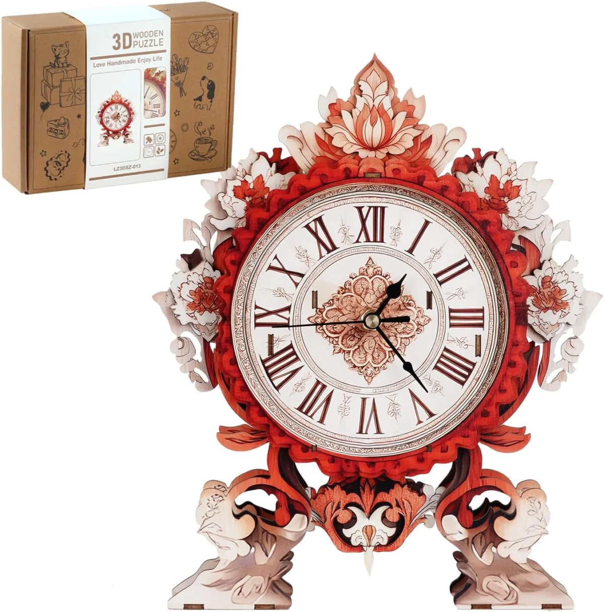 25-Piece 3D Wooden Clock Puzzle Only $9.xx at Amazon