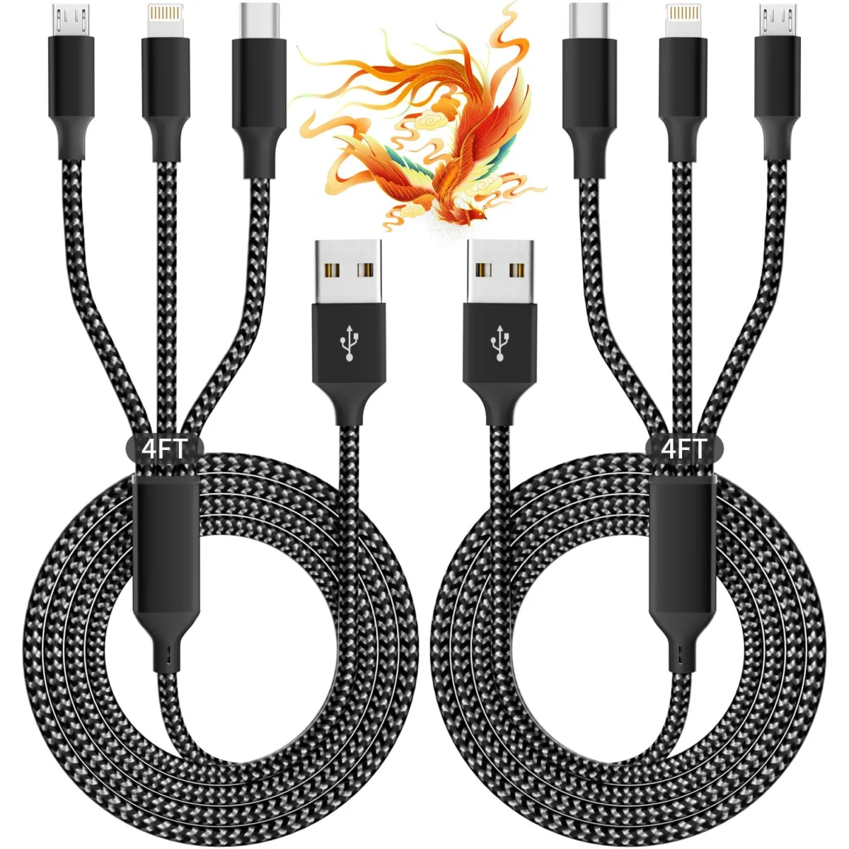 IDISON USB Multi Charging Cables 2-Pack Only $4.xx (Reg. $9)