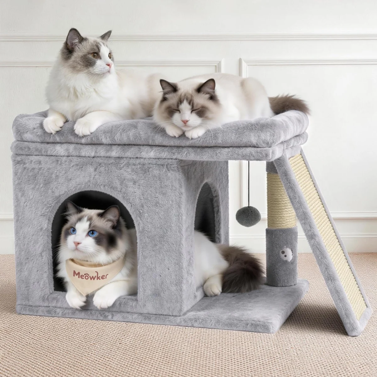 Meowker Cat Tree Tower Only $35.xx (Reg. $45) at Amazon