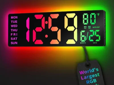 EASYERA 16.5″ Digital Wall Clock Only $39.xx at Amazon