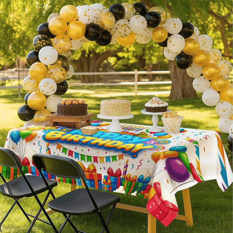 HOMETITUTE Birthday Tablecloth Deal at Amazon