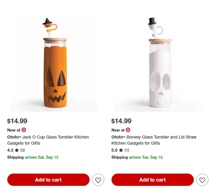 Halloween Glass Tumblers Deal at Target