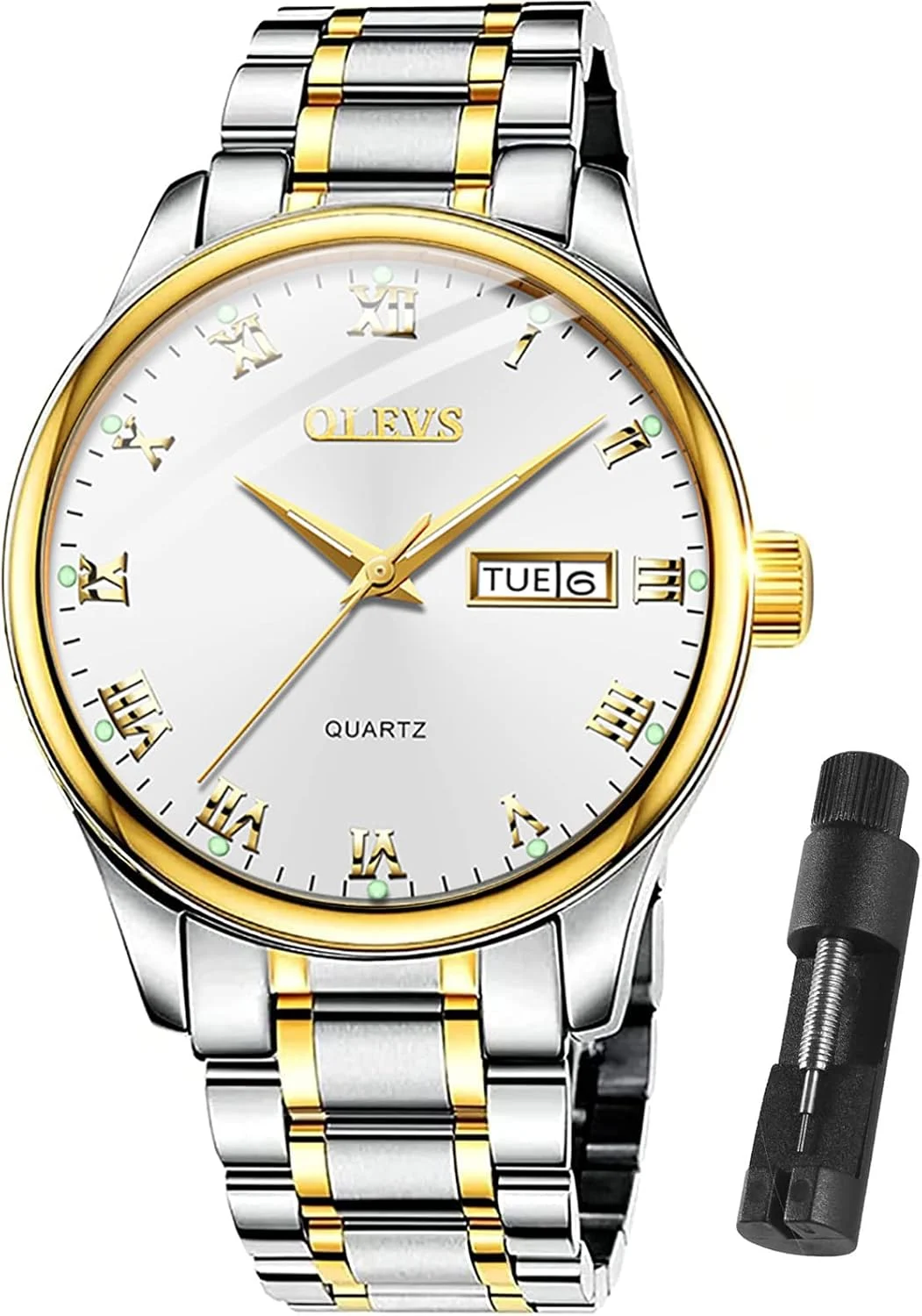 OLEVS Men’s Stainless Steel Gold Watch Only $35.xx (Reg. $368)