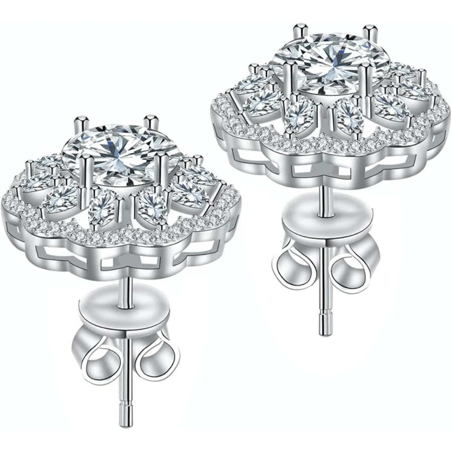 Stud Earrings Moissanite Sunflower Deal: Save $76.xx at Amazon