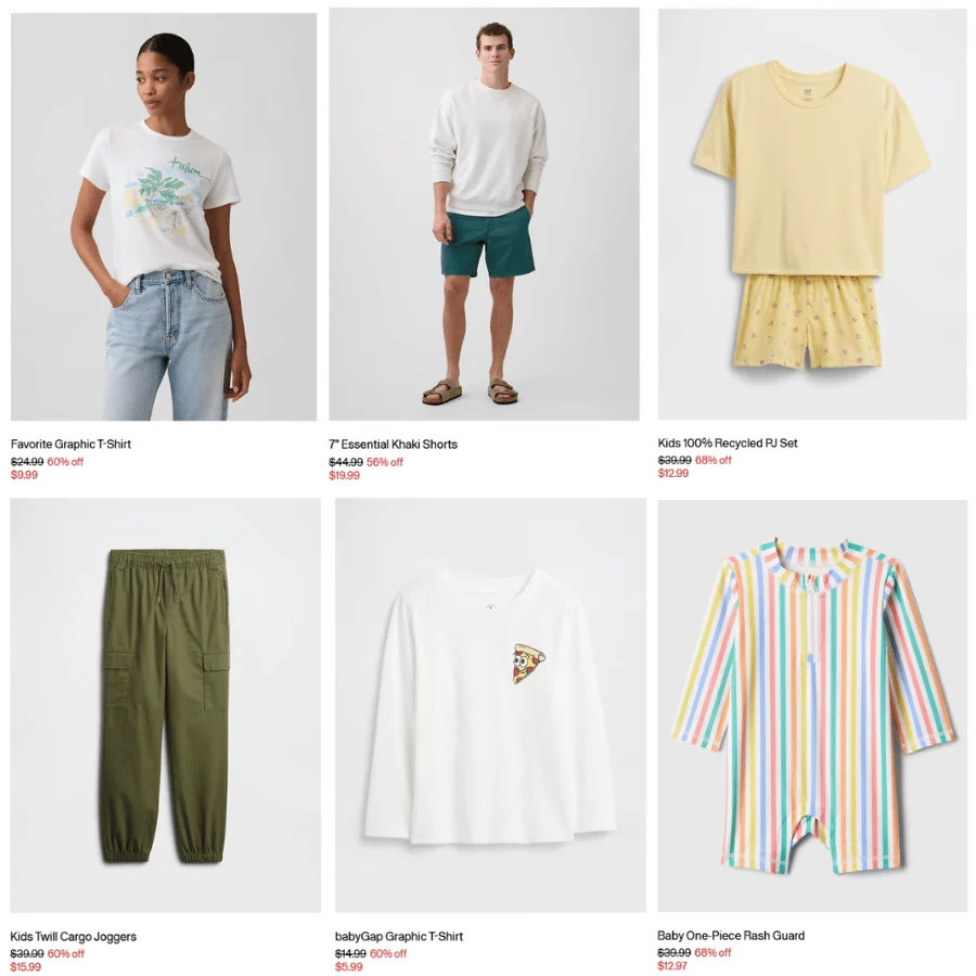 Clearance Clothing Sale Deal: Save 70% + Extra 60% at Gap
