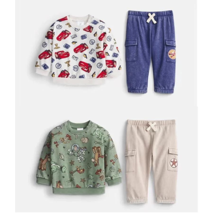 Baby Boys’ Crewneck Sweatshirt and Cargo Joggers Set Deal at Walmart