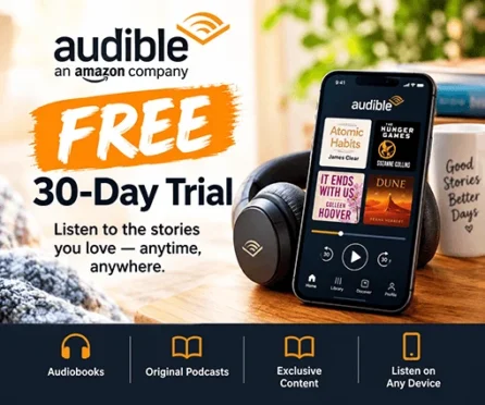 Free 30-Day Audible Trial Deal at Audible Head