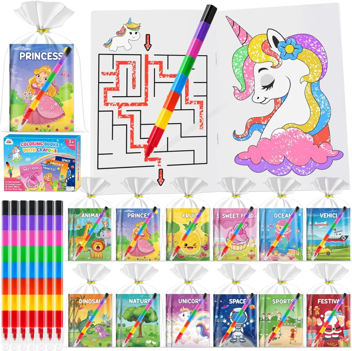 Mini Coloring Books 24-Pack Only $13.xx (Reg. $21) at Amazon