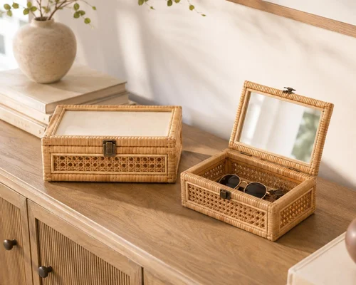 Rattan Decorative Storage Boxes Deal: Save $19.xx