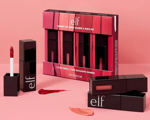 e.l.f. Glossy Lip Stain Shades 4 Days Kit Deal: Save $13.xx
