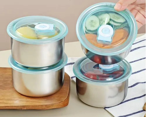Stainless Steel Food Storage Containers Set of 4 $12.xx