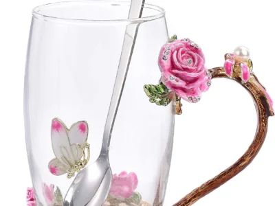 Enamel Rose & Butterfly Tea Cup Only $11.xx (Reg. $23) at Amazon