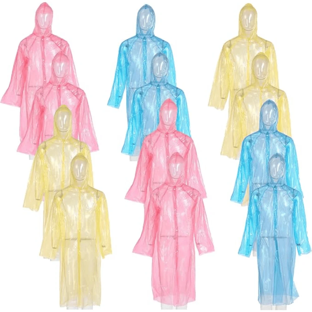 12 Pack Rain Ponchos Deal: Save 50% at Amazon