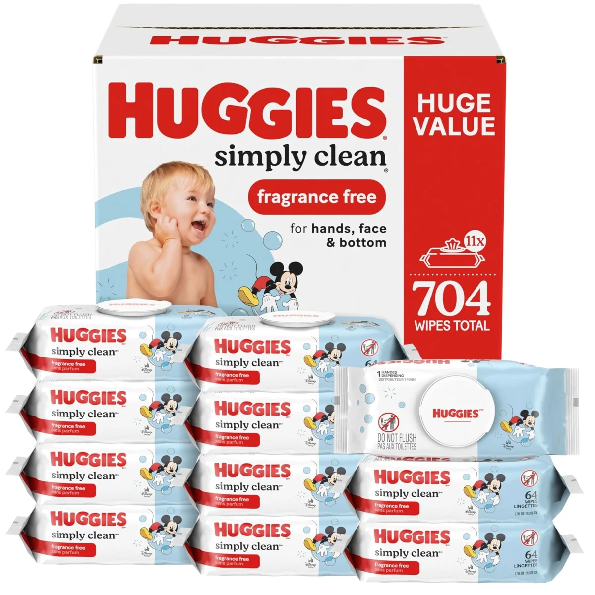 Huggies Simply Clean Baby Wipes Only $12.xx at Amazon