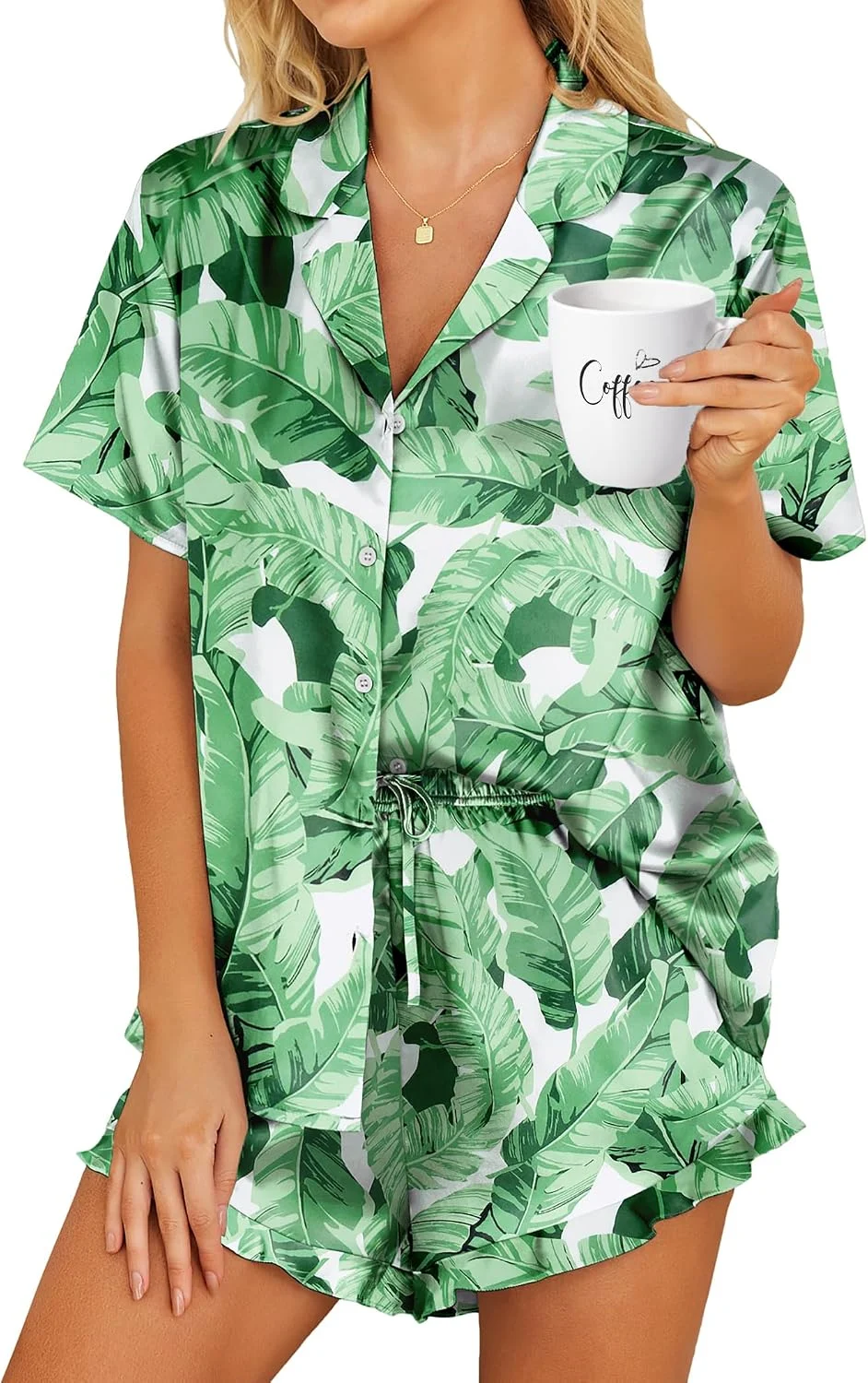 HOTOUCH Women’s Satin Pajamas Set Only $8.xx (Reg. $19) at Amazon