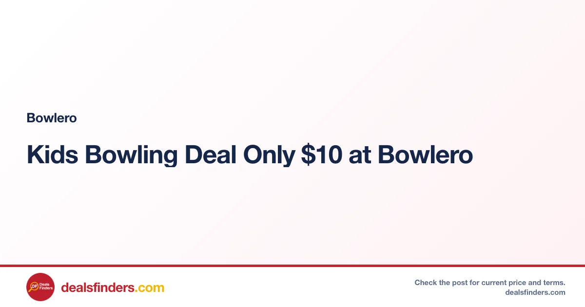 Kids Bowling Deal Only $10 at Bowlero