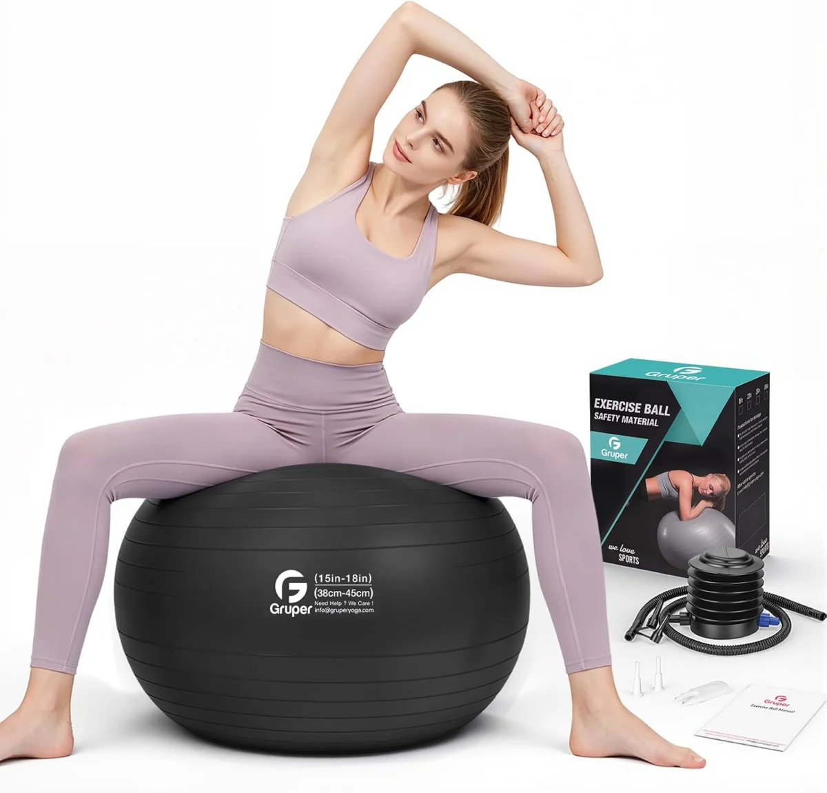 Gruper Extra Thick Exercise Ball Only $10.xx (Reg. $25) at Amazon