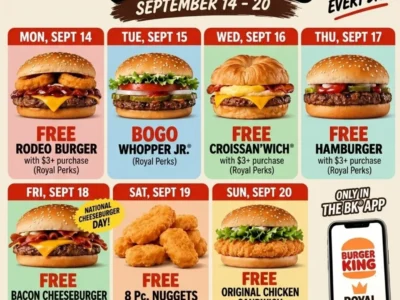 Burger King: Royal Perks Offers Reported for September 14–20
