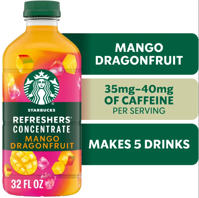 Starbucks Refreshers Concentrate Mango Dragonfruit Deal: Save $1 at Walmart