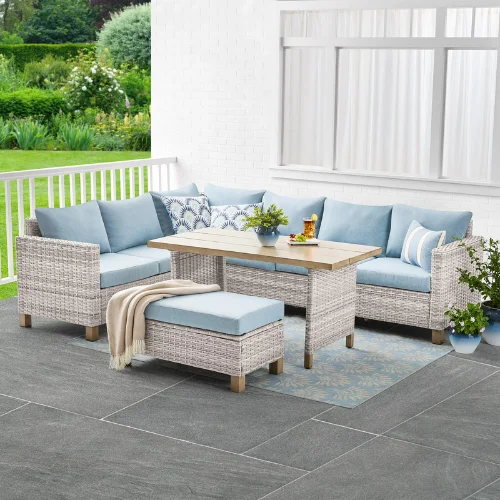 Better Homes & Gardens Brookbury 4-Piece Wicker Patio Dining Set