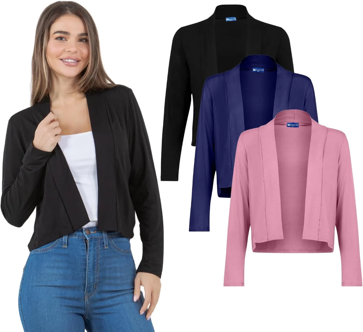 3-Pack Women’s Lightweight Cropped Cardigan Sweater Only $18.xx