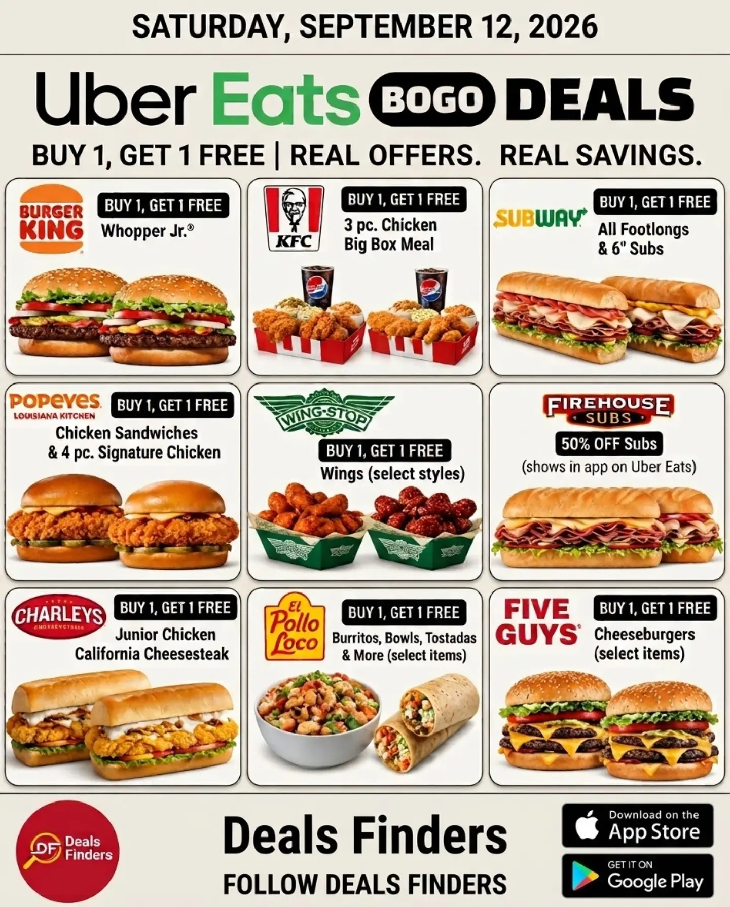 Uber Eats BOGO Deal: Free Food at Uber Eats