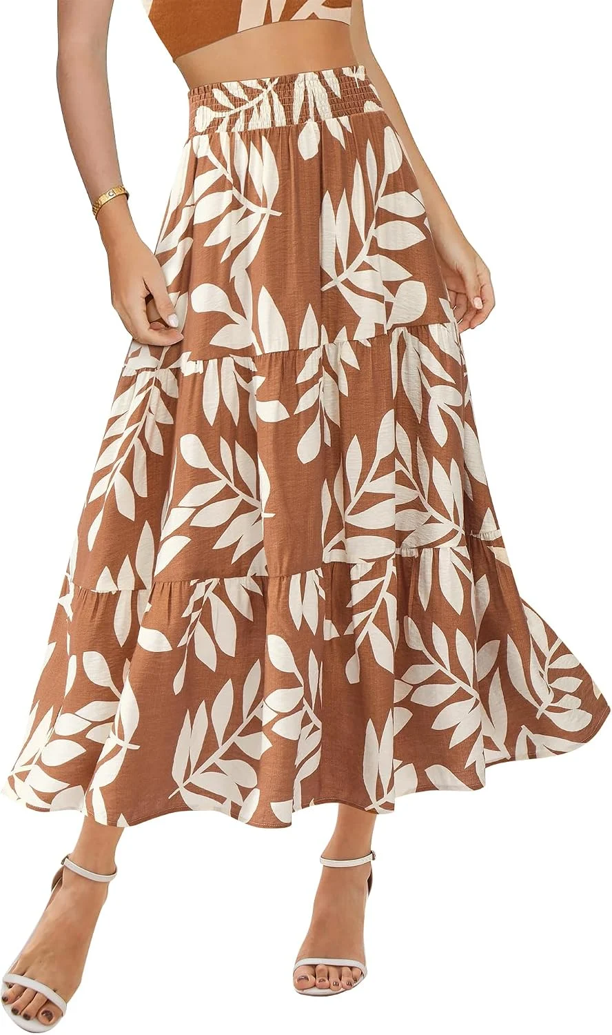 BTFBM Floral Midi Skirt Only $11.xx (Reg. $36) at Amazon
