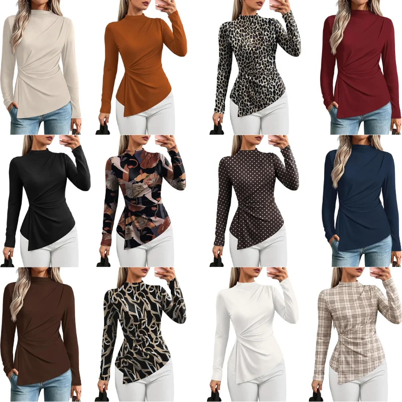 OFEEFAN Women Mock Neck Peplum Top Deal: Save $22.xx at Amazon