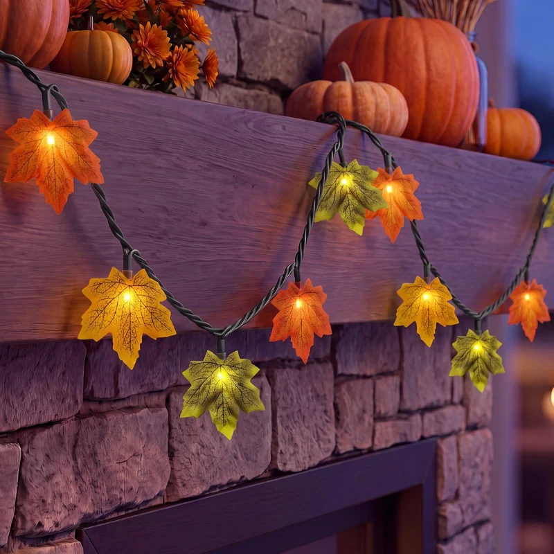 13.6FT 35 LED Maple Leaf Lights Deal: Save $14.xx at Amazon