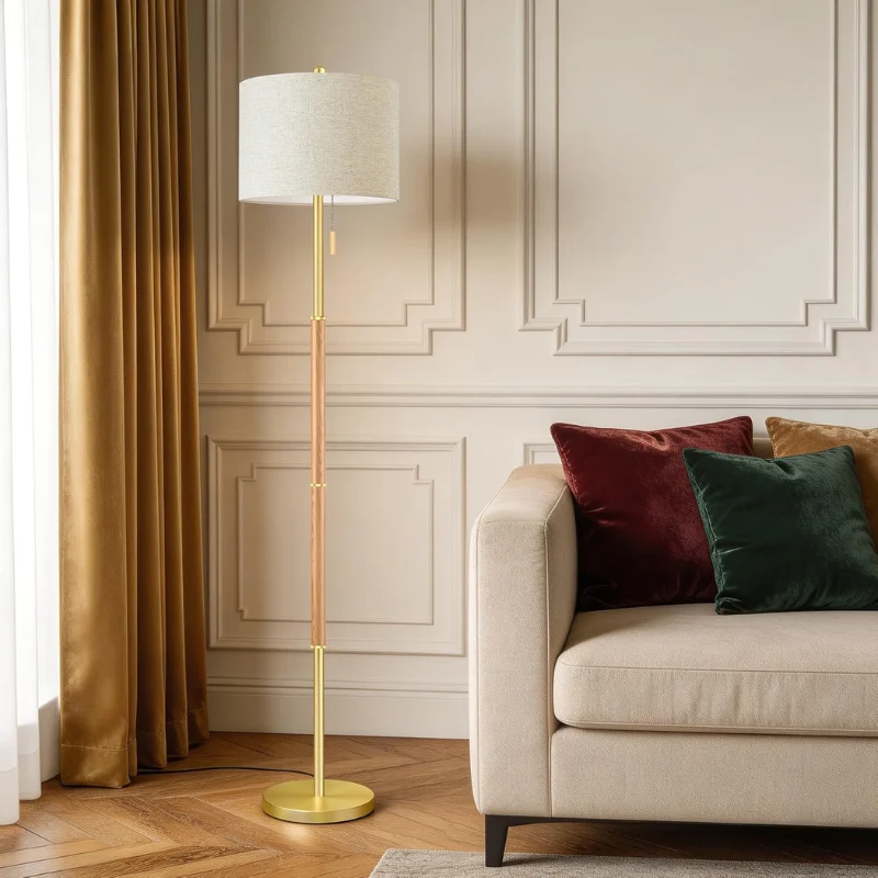 Natural Wood Floor Lamp Deal: Save $29.xx at Amazon