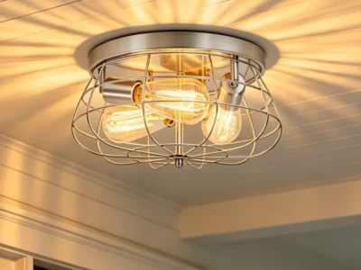 foucasal Metal Cage Ceiling Light Deal: Save $33.xx at Amazon