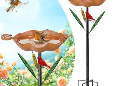 Garden Flower Birdbath Deal: Save $17.xx at Amazon