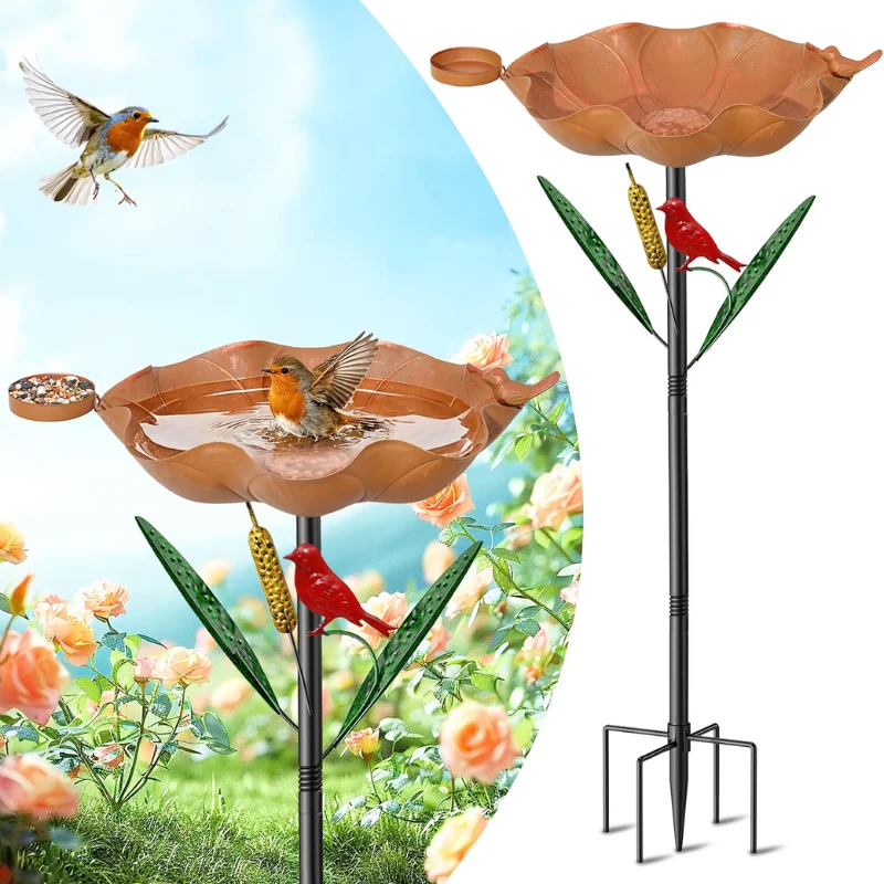 Garden Flower Birdbath Deal: Save $17.xx at Amazon
