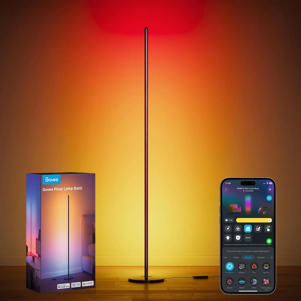 Govee RGBIC Floor Lamp Only $64.xx at Amazon