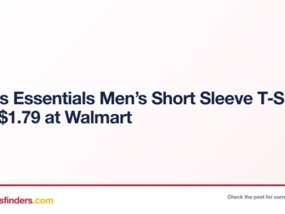 Hanes Essentials Men’s Short Sleeve T‑Shirt Only $1.79 at Walmart