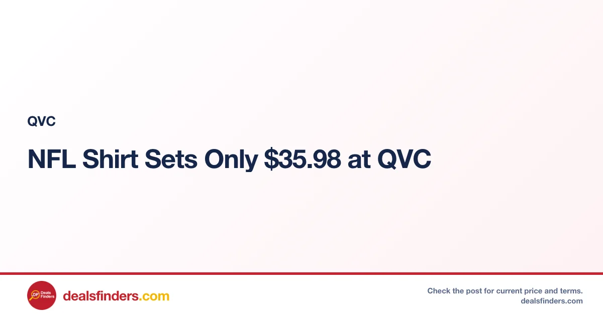 NFL Shirt Sets Only $35.98 at QVC