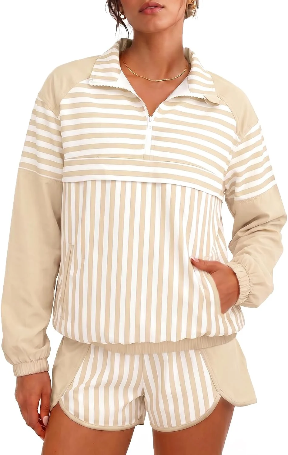 Fisoew Striped Tennis Shorts Set Only $39.xx at Amazon
