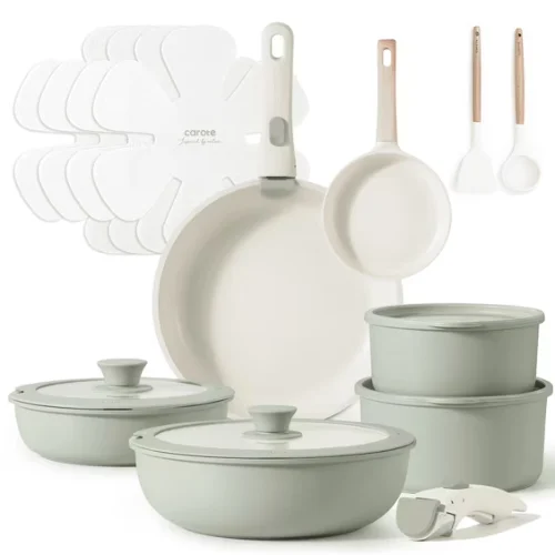 CAROTE 18-Piece Nonstick Pots and Pans Only $59.99 (Reg. $119.99)