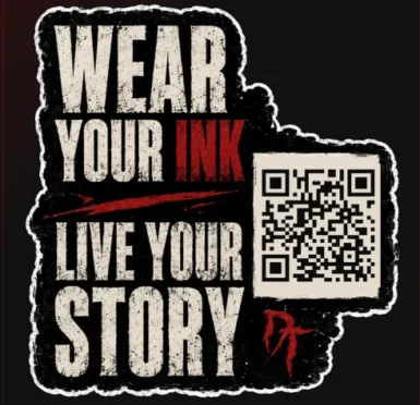 Free Wear Your Ink Live Your Story Sticker at Desolatethreads