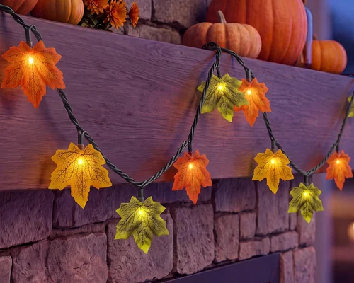 13.6FT 35 LED Maple Leaf String Lights Deal: Save $13