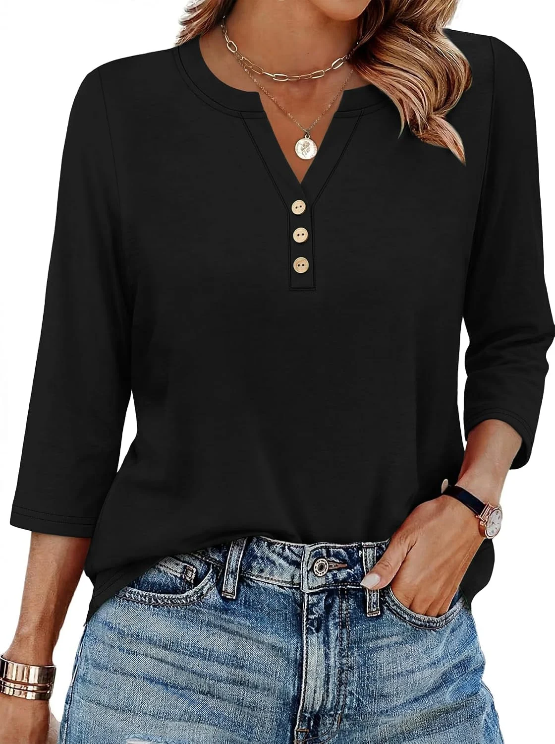 XIEERDUO 3/4 Sleeve Women’s Top Only $5.xx at Amazon
