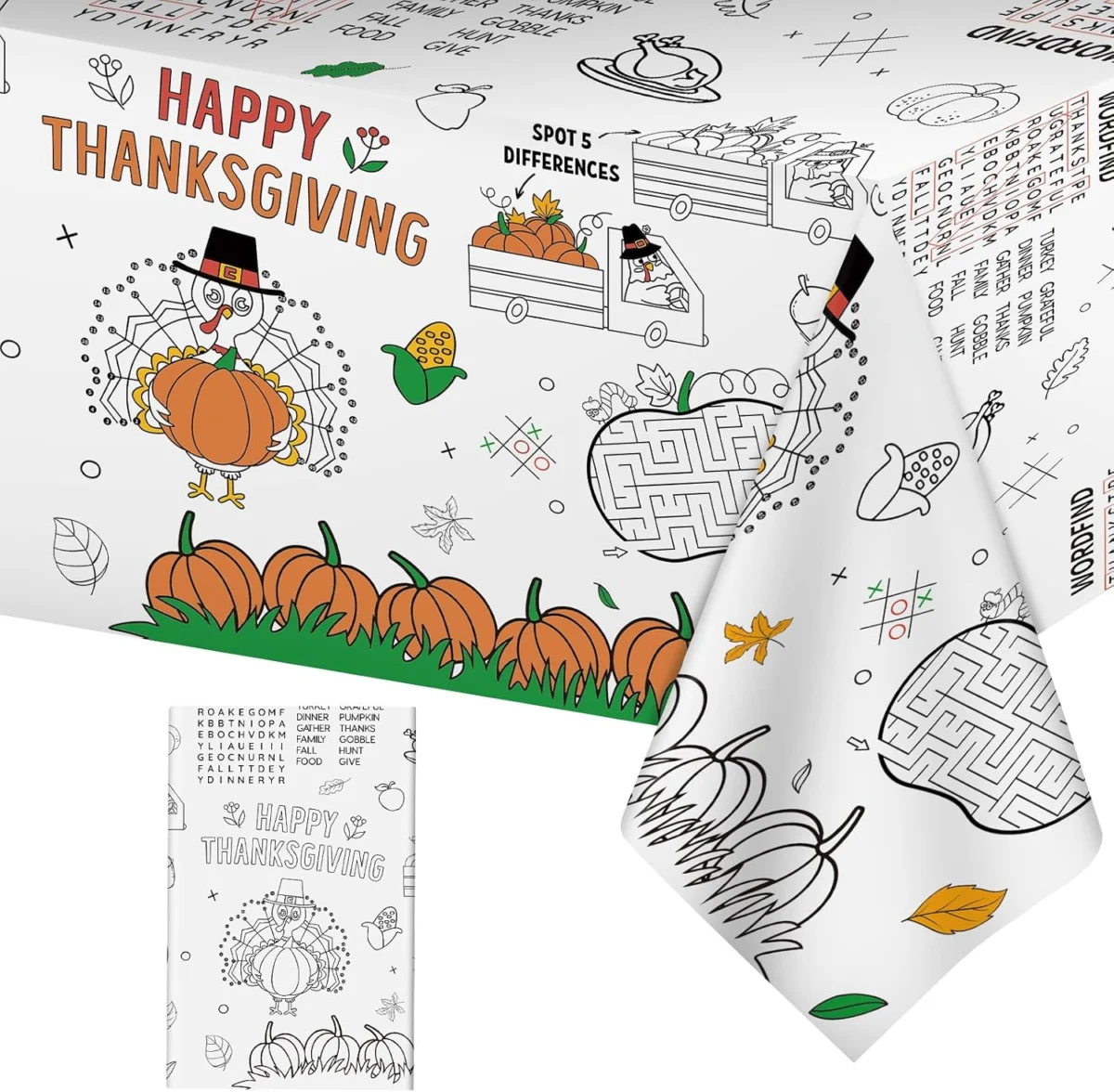 Thanksgiving Coloring Tablecloth Only $3.xx (Reg. $8) at Amazon