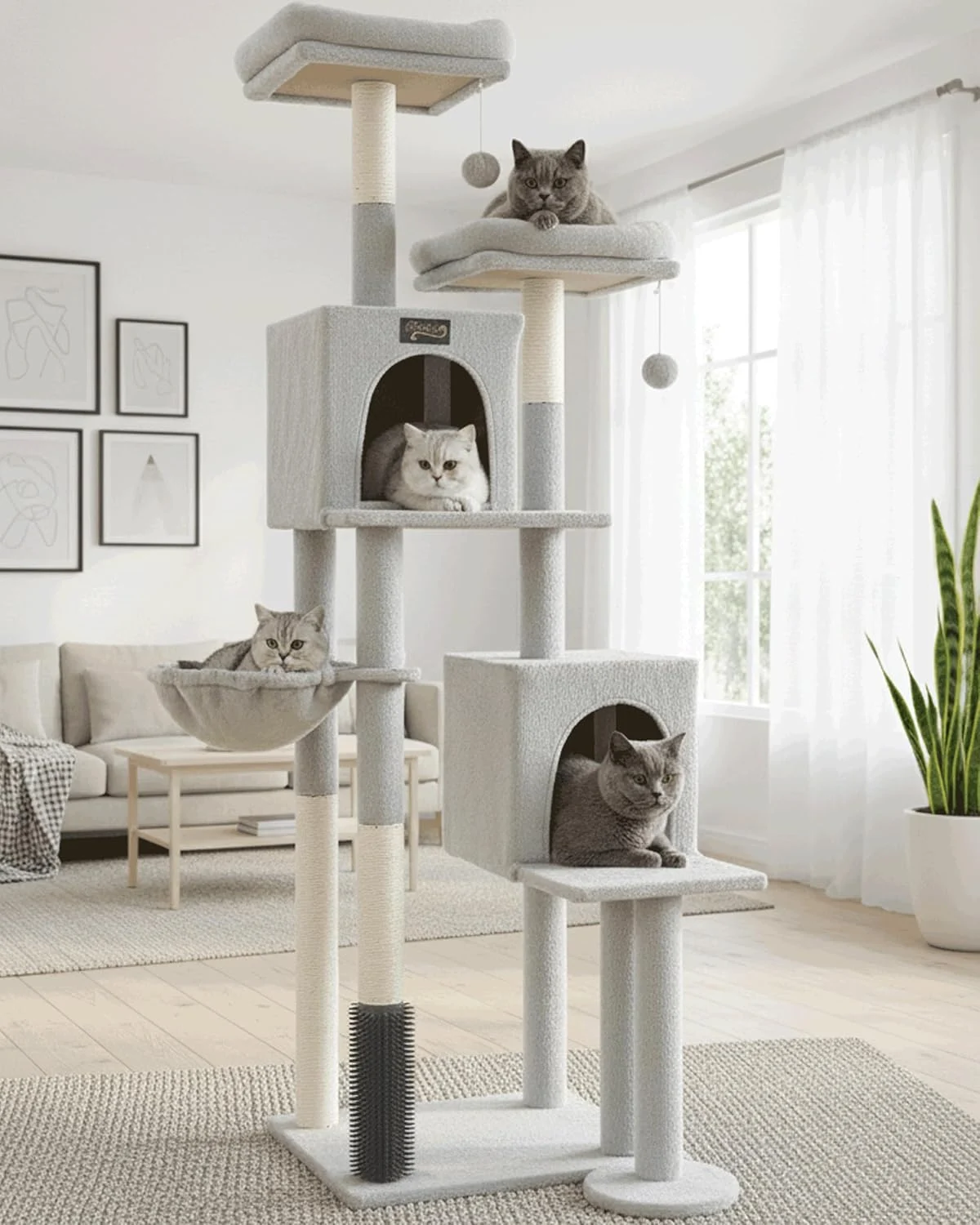 Feliskyn 65″ Cat Tree Tower Only $50.xx at Amazon